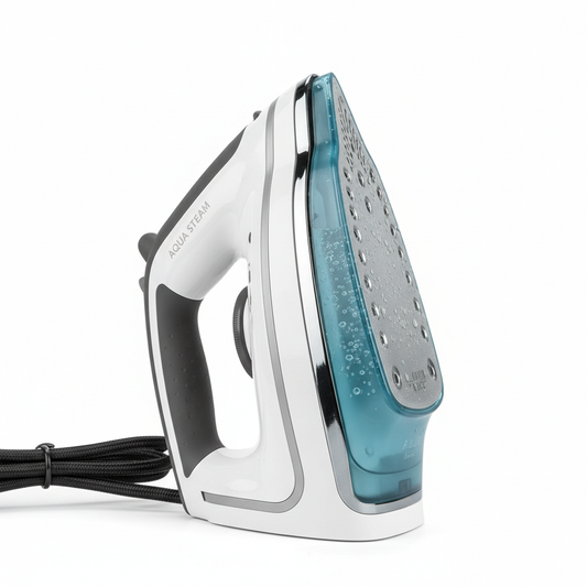 Steamer Iron white background studio shot